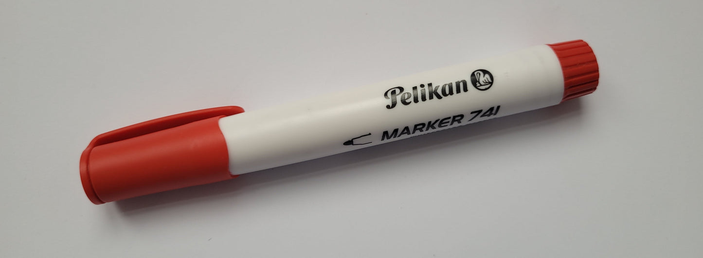 Marker 1/1 bela tabla Pelikan - crveni