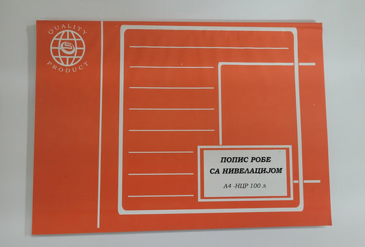 Popis robe sa nivelacijom A/4