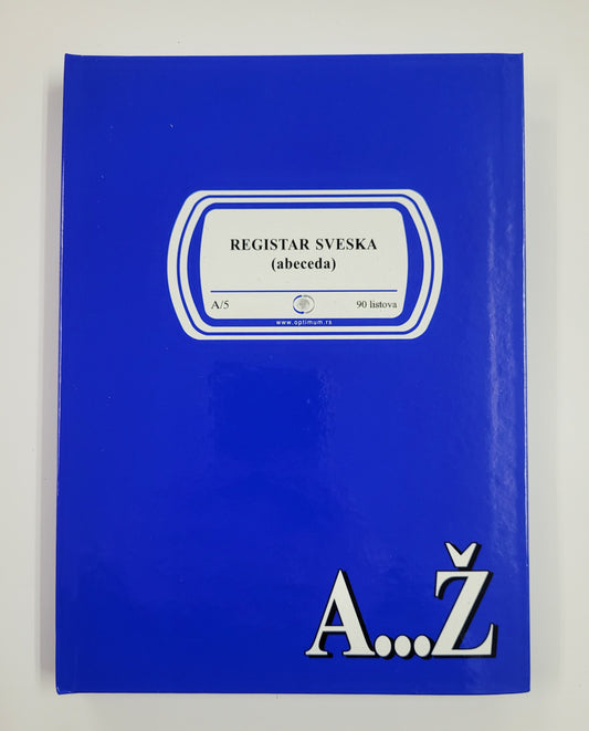 Registar sveska A/5 Abeceda