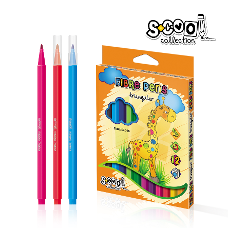 Flomasteri Triangular S-cool 1/12