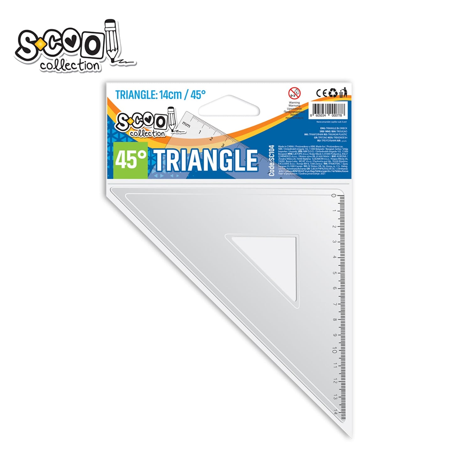 Trougao PVC 45°